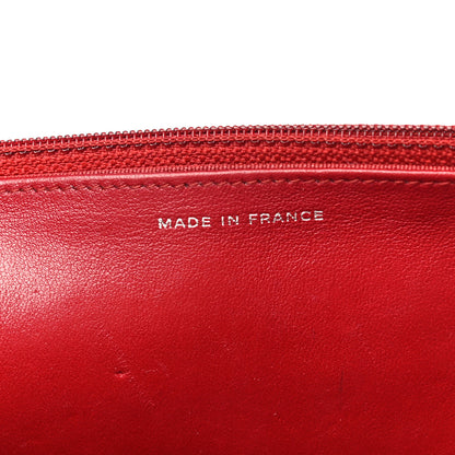 Chanel Lambskin Quilted Wallet on Chain WOC Red 7 of 22