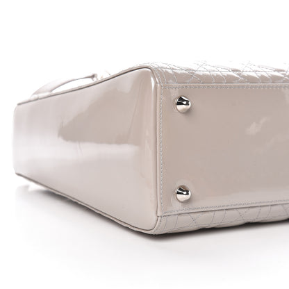 Christian Dior Patent Cannage Large Lady Dior Beige 10 of 13