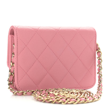 Chanel Caviar Quilted Mini Chain Bag Dark Pink 3 of 12