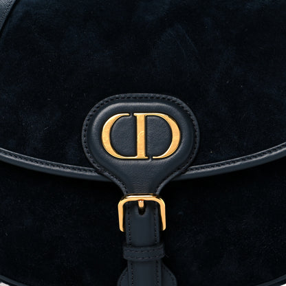 Christian Dior Suede Medium Bobby Flap Navy 10 of 10
