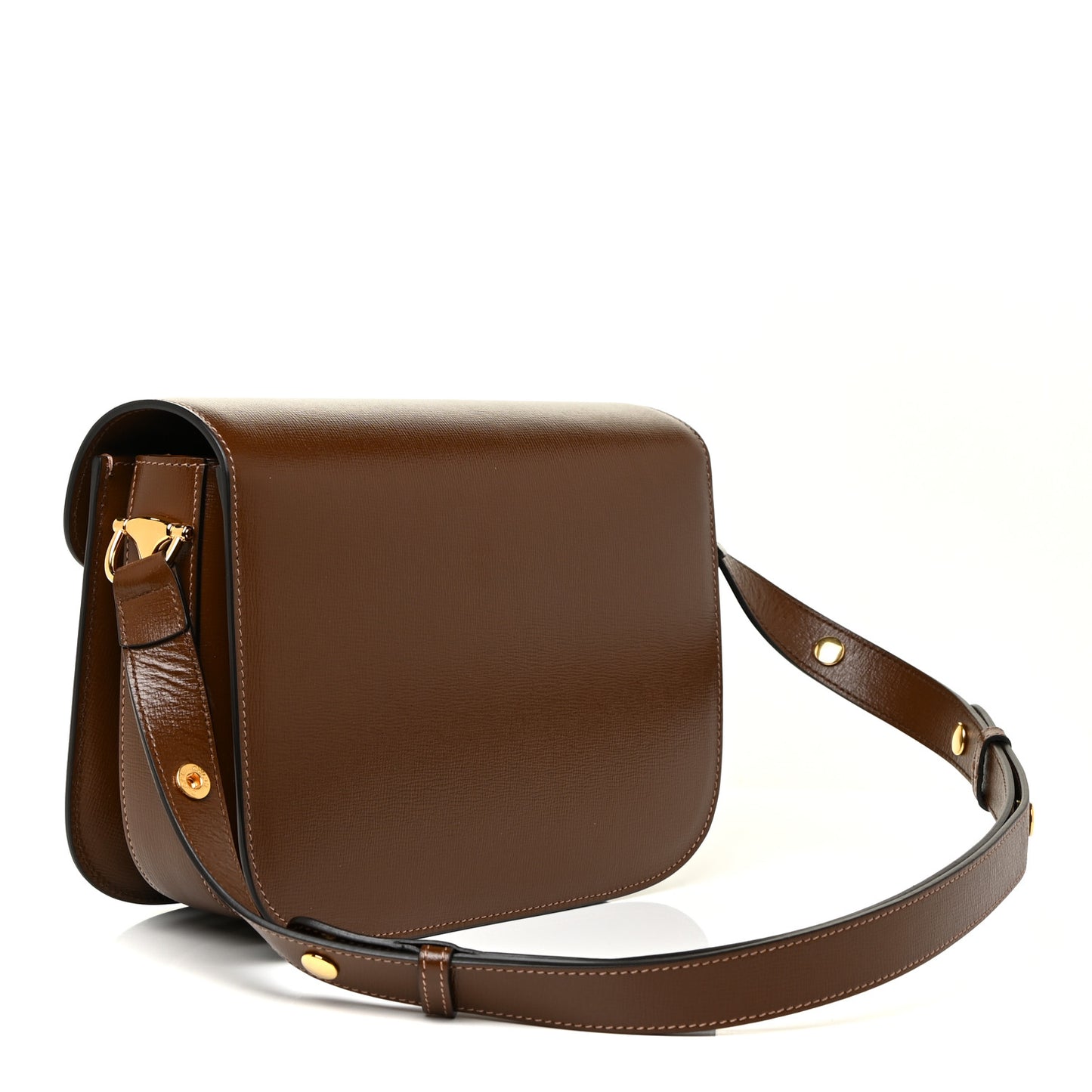 Azalea Calfskin Horsebit 1955 Shoulder Bag Brown Sugar