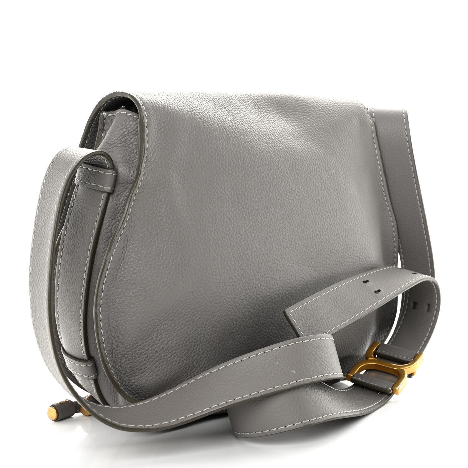 Chloe Calfskin Medium Marcie Round Crossbody Bag Cashmere Grey 3 of 10
