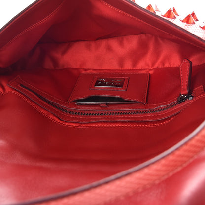 Fendi Snakeskin Studded Baguette Dark Pink 5 of 7