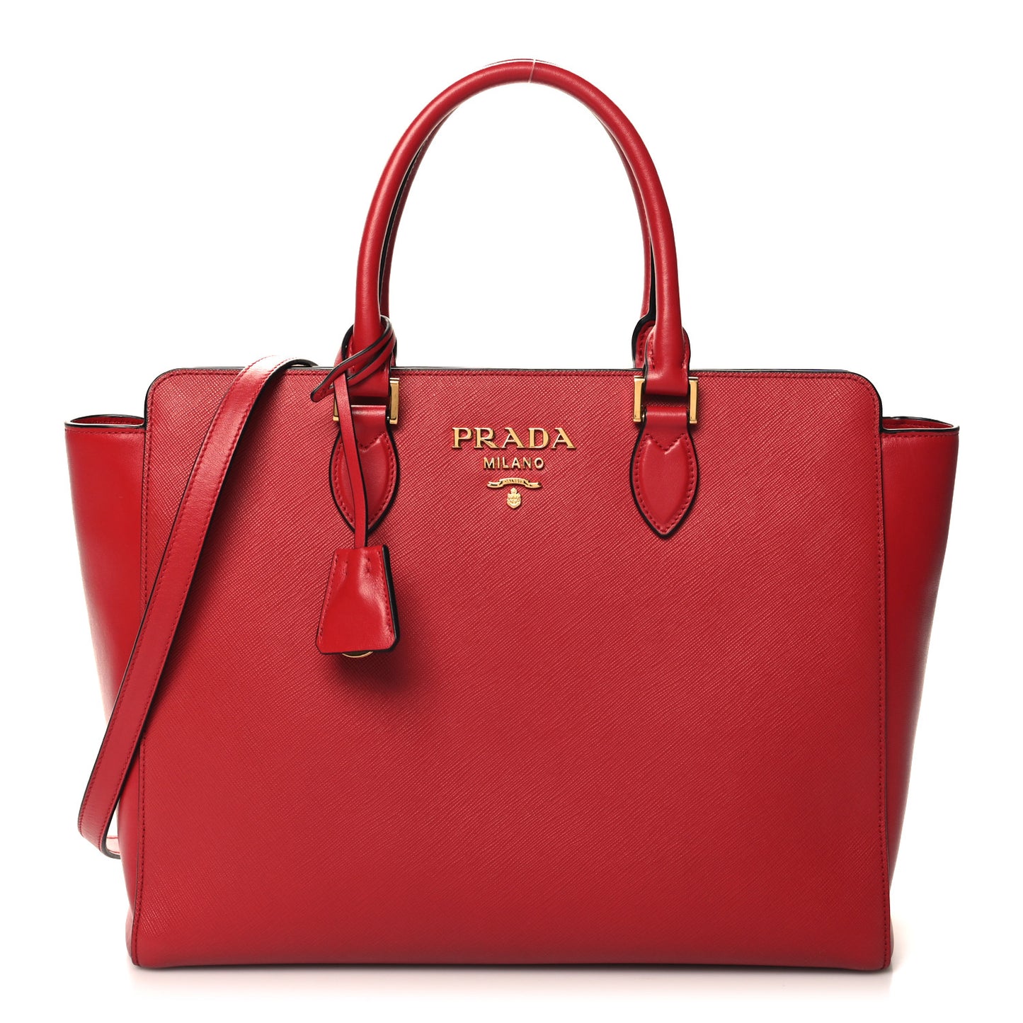 Saffiano Soft Calfskin Tote Fuoco
