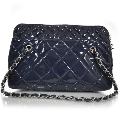Chanel Vinyl Quilted In the Business Camera Case Blue 1 of 9