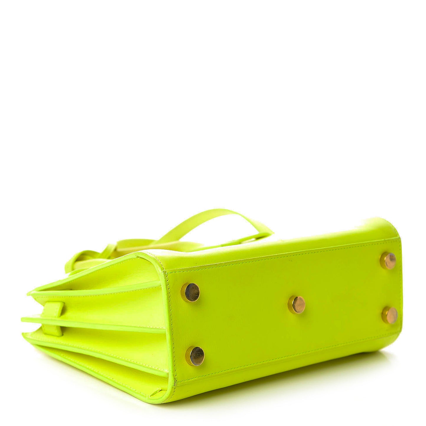 Calfskin Nano Sac De Jour Neon Yellow