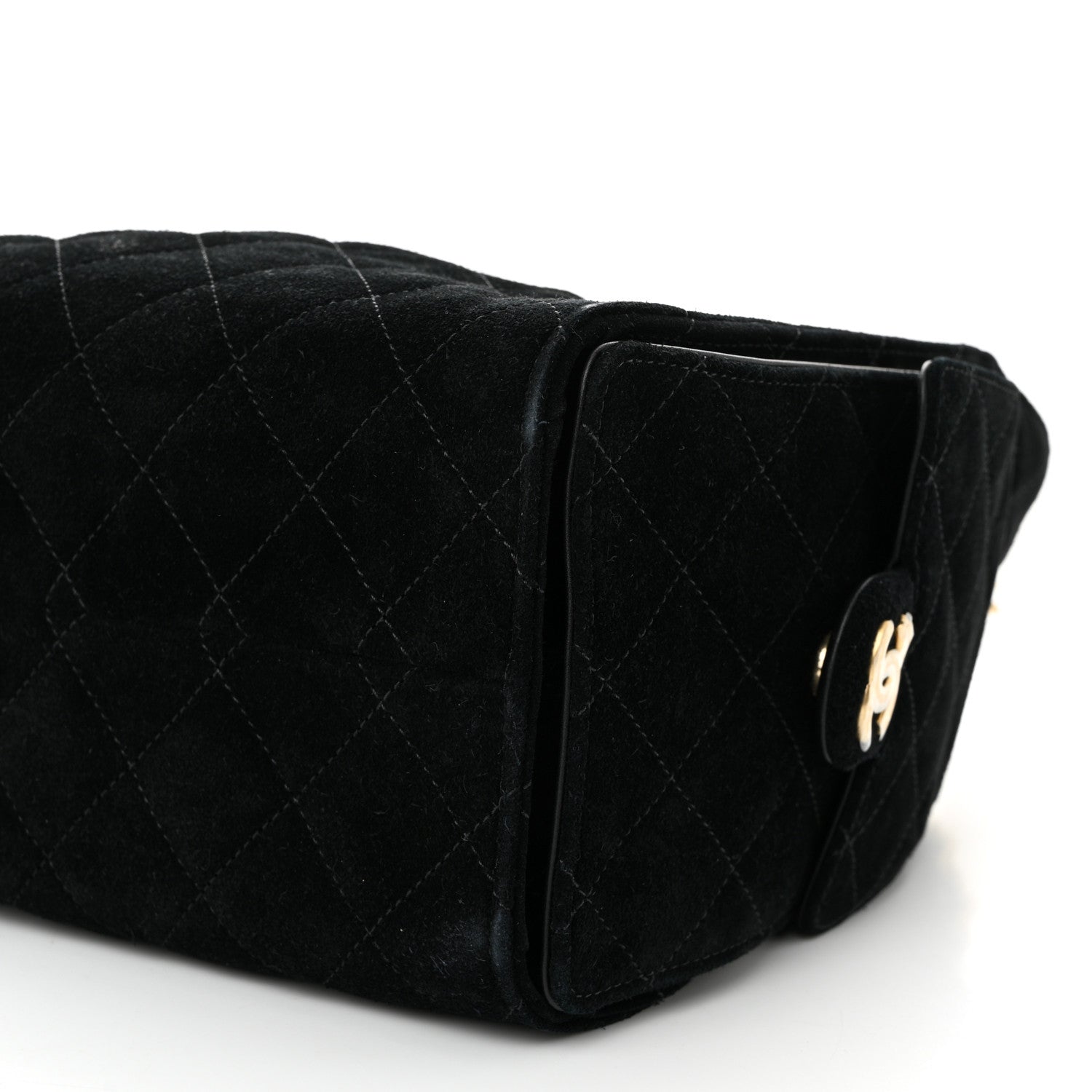 Chanel Suede Quilted Small Chanel 25 Handbag Black 10 of 11