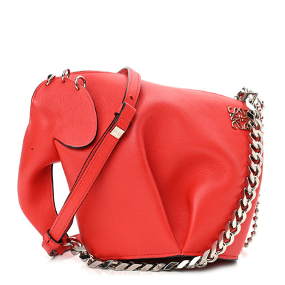 Loewe Calfskin Mini Punk Elephant Crossbody Bag Scarlet Red 1 of 10