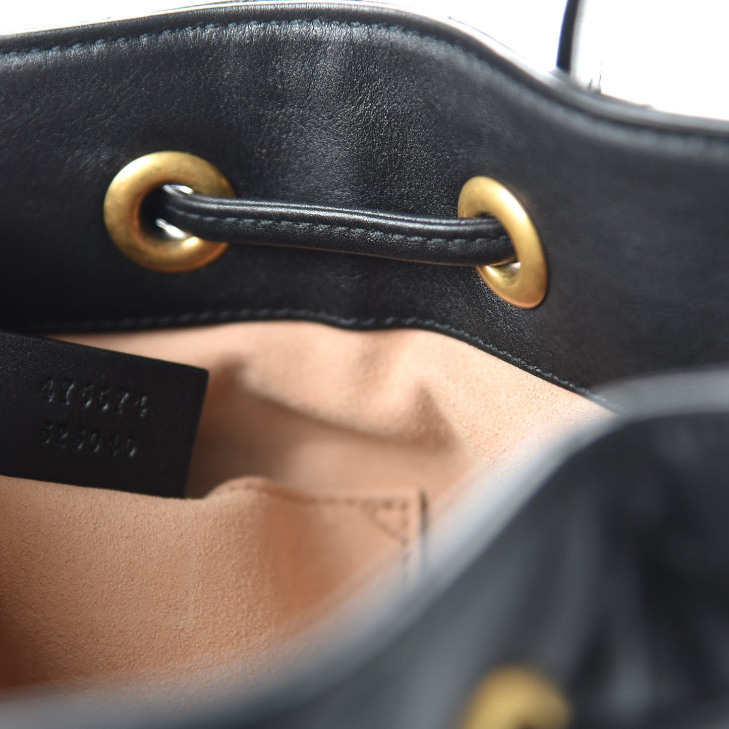 Calfskin Matelasse Sylvie Web GG Marmont Bucket Bag Black