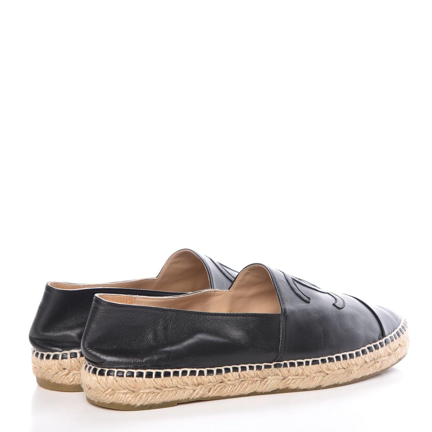 Lambskin CC Espadrilles 40 Black