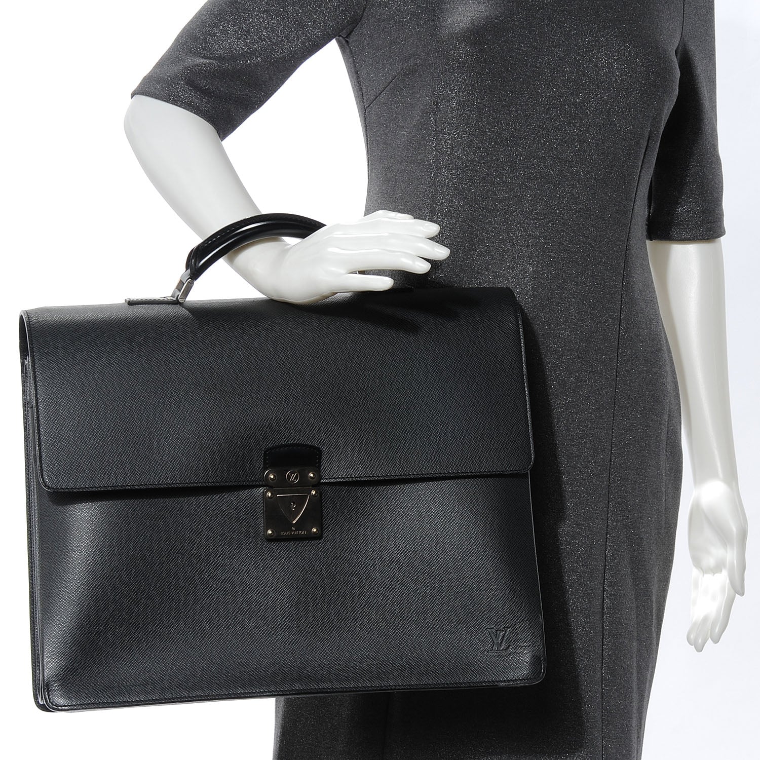 Louis Vuitton Taiga Neo Robusto 3 Compartment Briefcase Ardoise Black 2 of 7