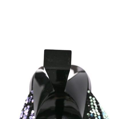 Versace X FENDI Calfskin Crystal Fendace FF Medusa High Heel Mule Sandals 36 Black Multicolor 11 of 12