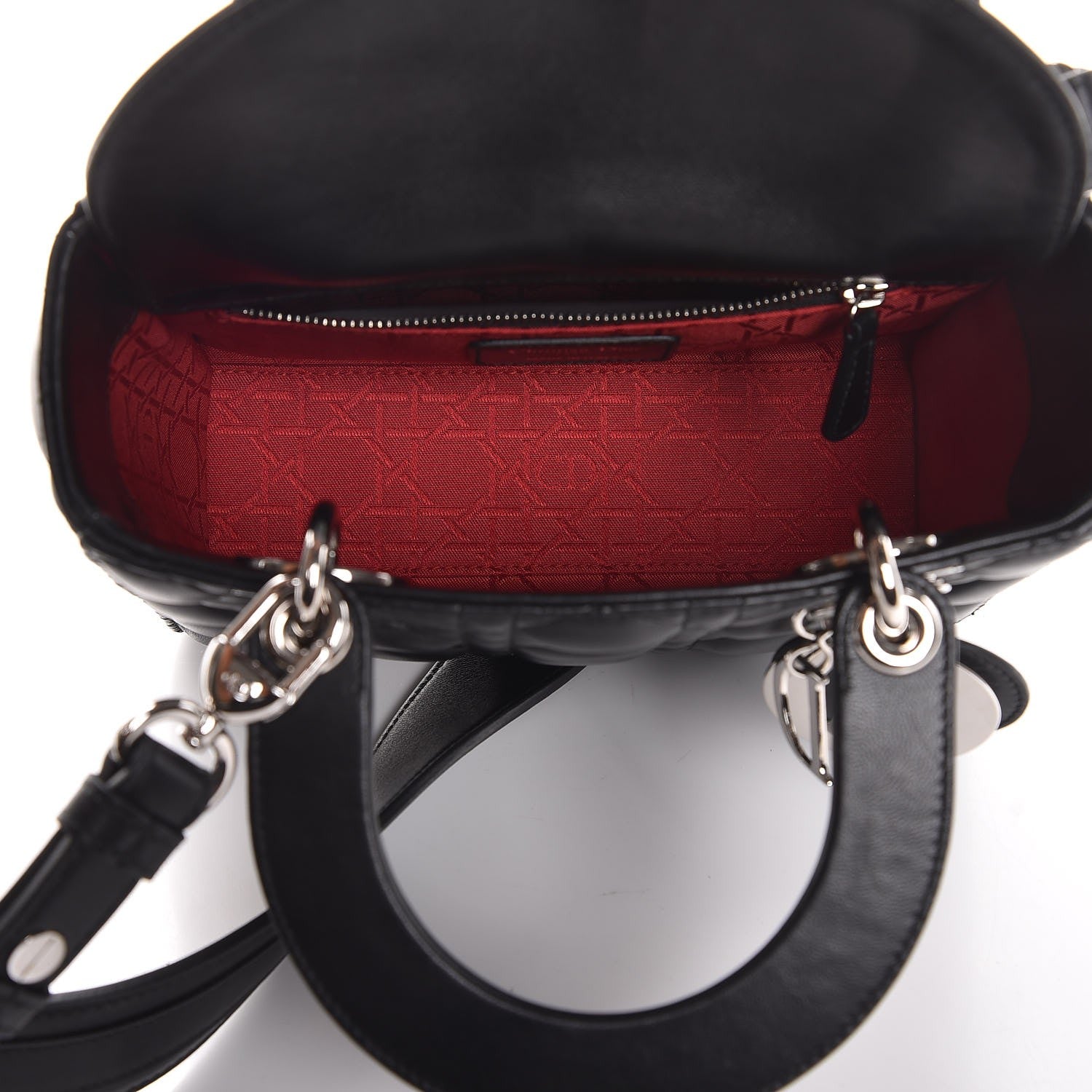 Christian Dior Lambskin Cannage Small Lucky Badges My Lady Dior Black 6 of 8