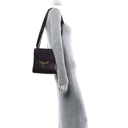 Bottega Veneta Box Calfskin Nappa Clip Bag Grape 2 of 10