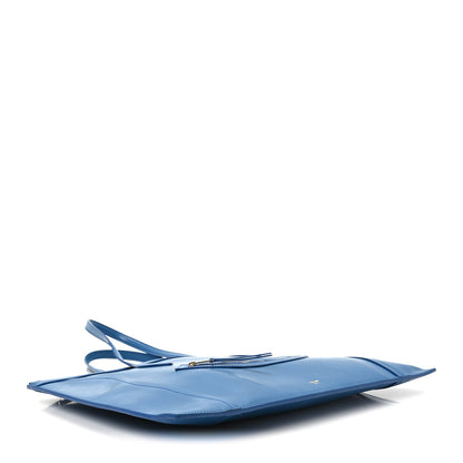 Celine Glossy Calfskin Flat Luggage Shoulder Bag Ultra Blue 3 of 9