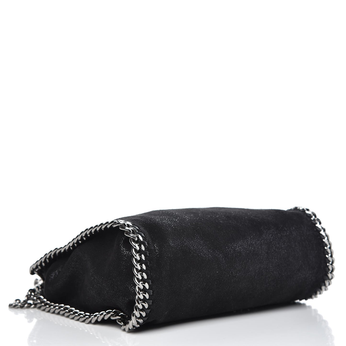 Shaggy Deer Mini Falabella Fold Over Tote Black