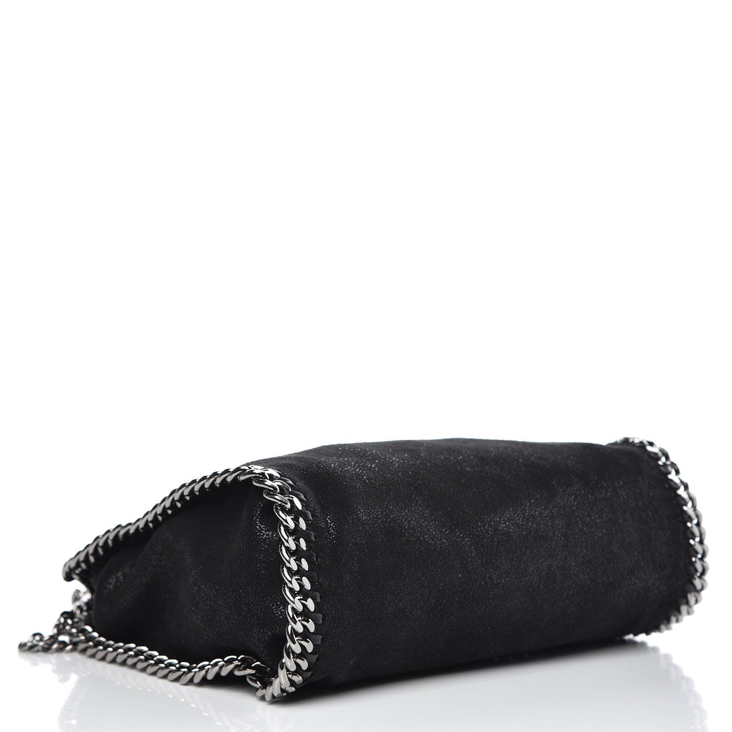 Stella McCartney Shaggy Deer Mini Falabella Fold Over Tote Black 4 of 9