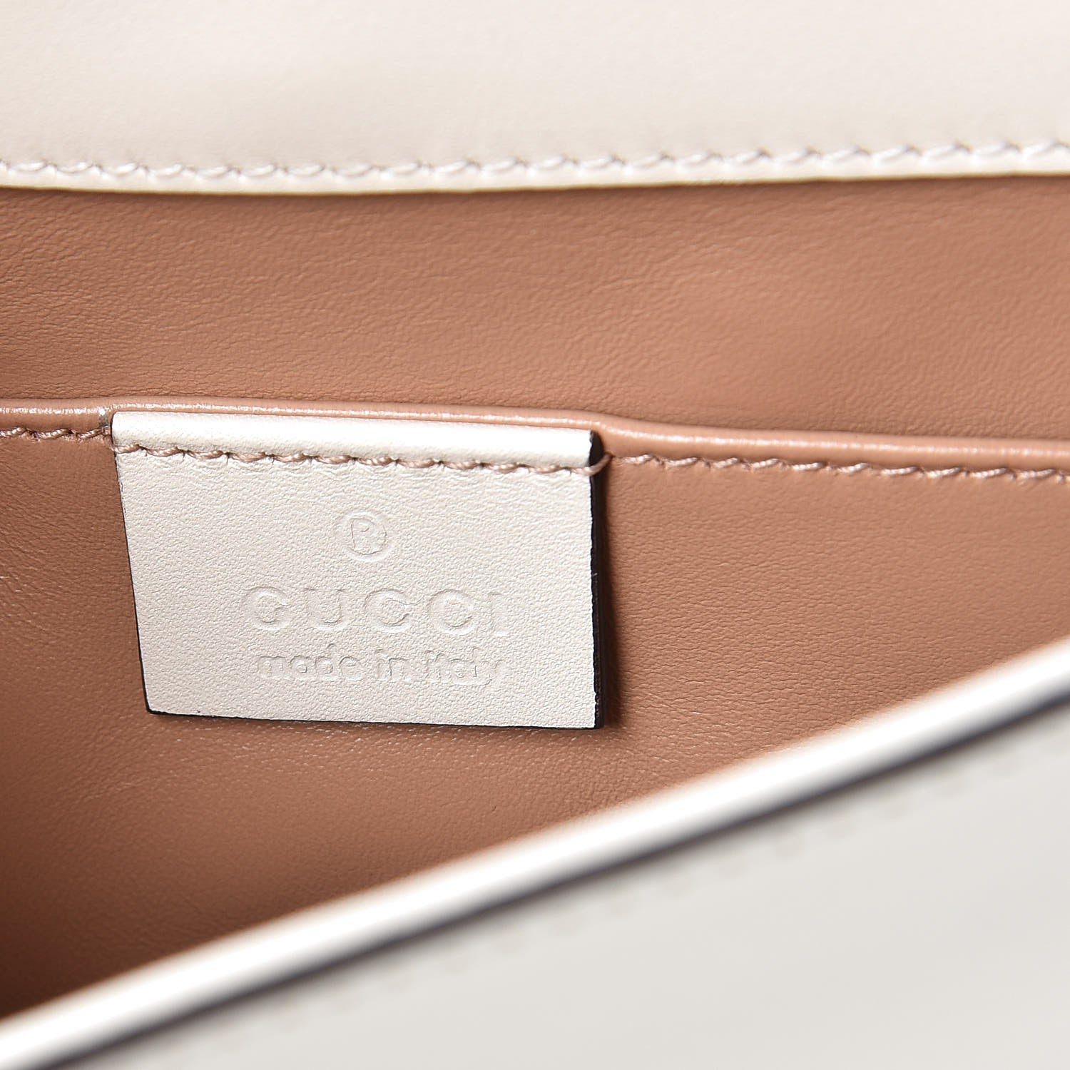 Gucci Nappa Pearl Studded Mini Queen Margaret Broadway Shoulder Bag Mystic White 6 of 7