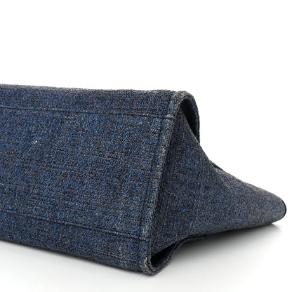 Chanel Lurex Canvas Medium Deauville Tote Navy Blue 10 of 10