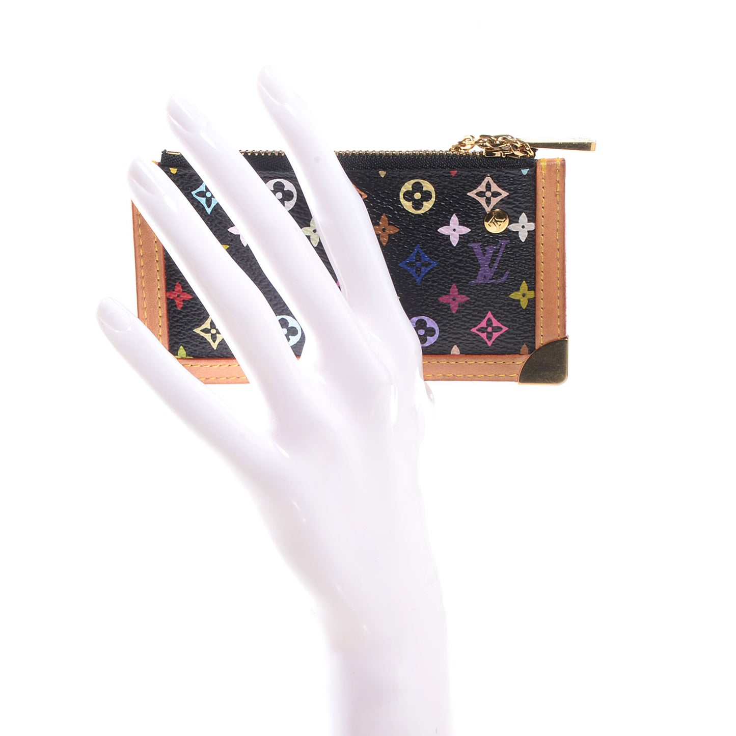 Monogram Multicolor Key Pouch Black