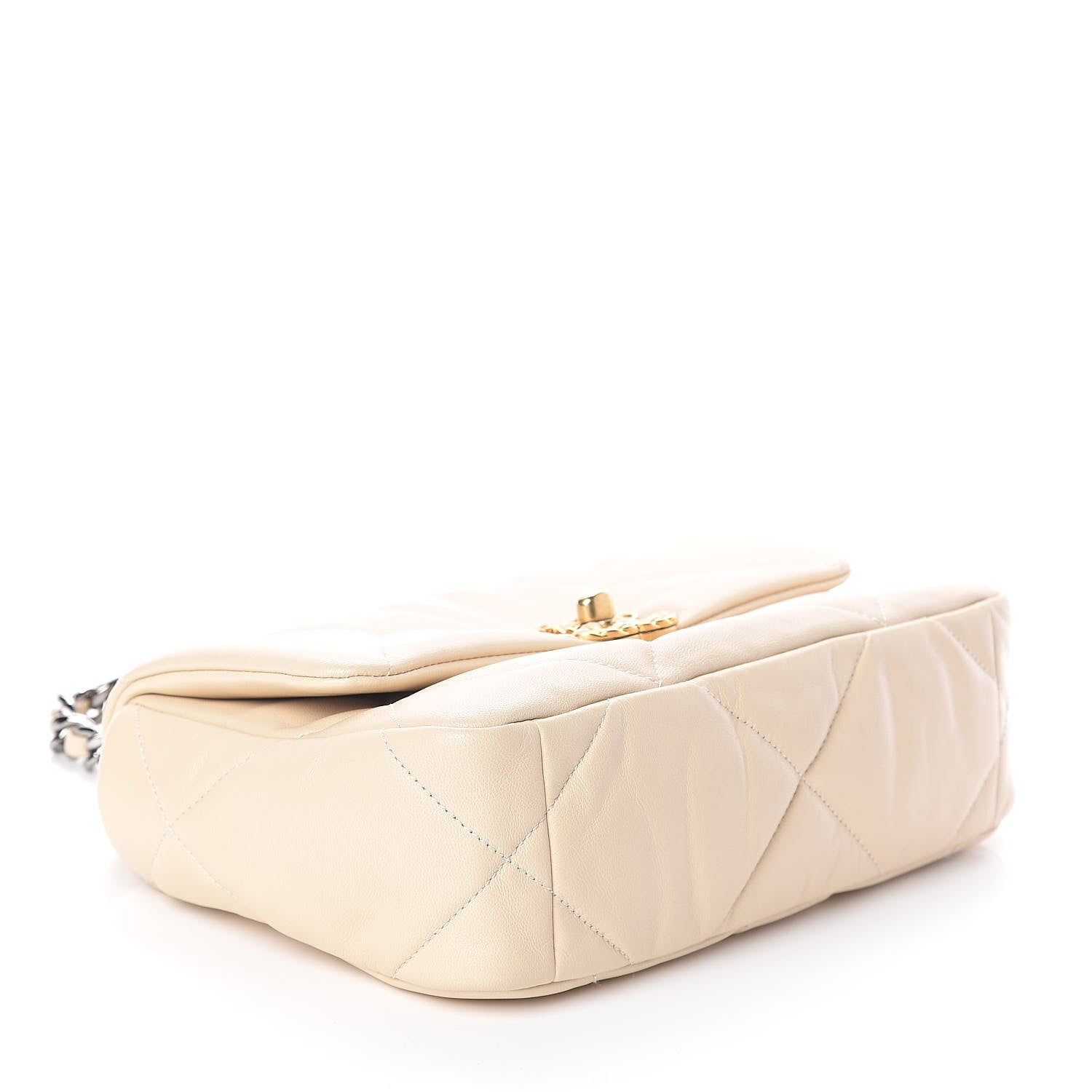 Chanel Goatskin Quilted Medium 19 Flap Beige 4 of 11