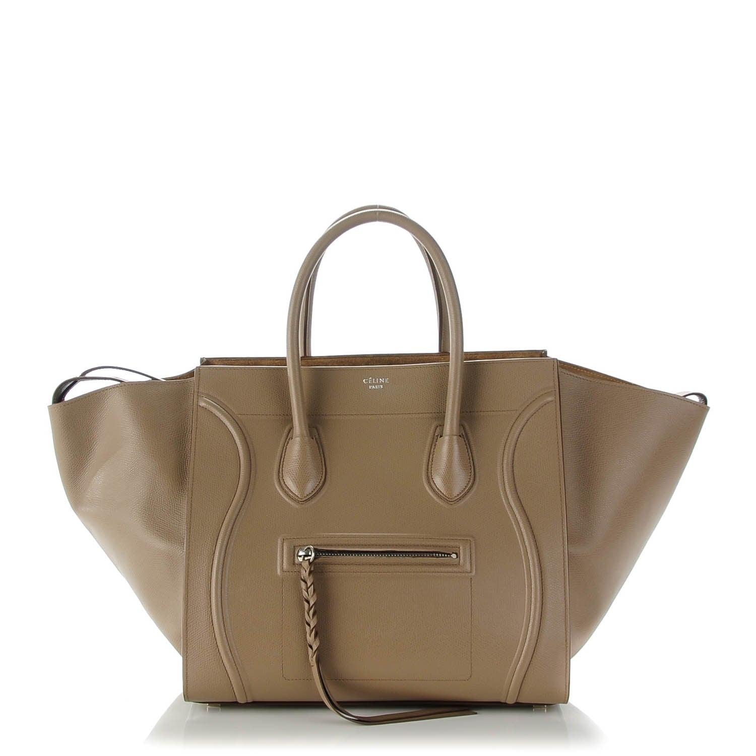 Celine Grained Calfskin Medium Phantom Luggage Taupe 1 of 8
