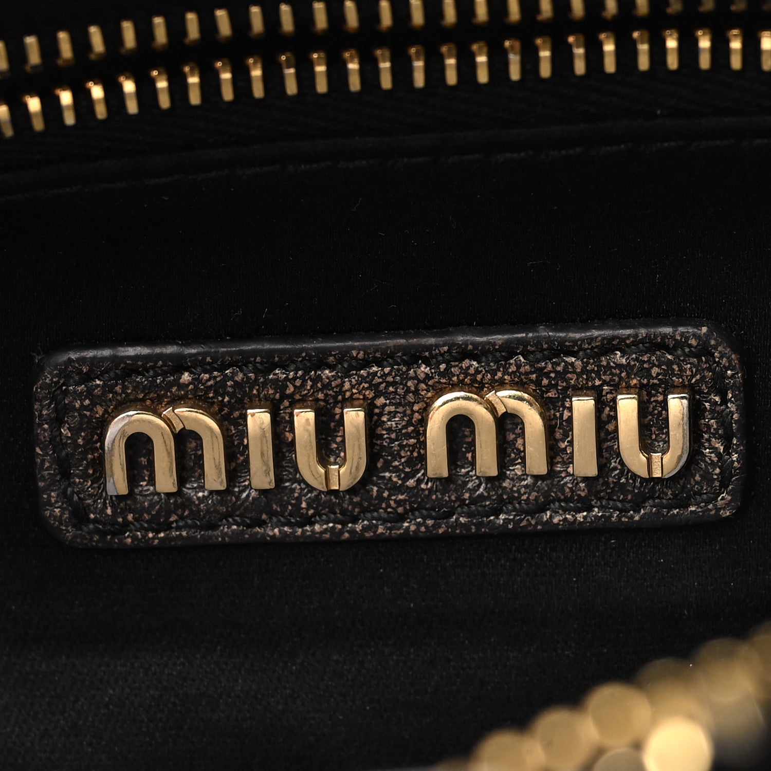 Miu Miu Distressed Nappa Pocket Bag Sand Coffee 6 of 9