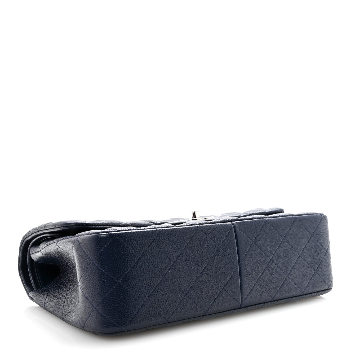Chanel Caviar Quilted Jumbo Double Flap Navy Blue 4 of 11