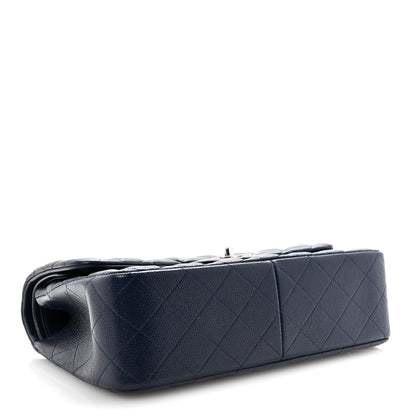 Chanel Caviar Quilted Jumbo Double Flap Navy Blue 4 of 11