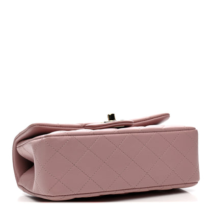 Chanel Lambskin Quilted Mini Top Handle Rectangular Flap Light Pink 4 of 11