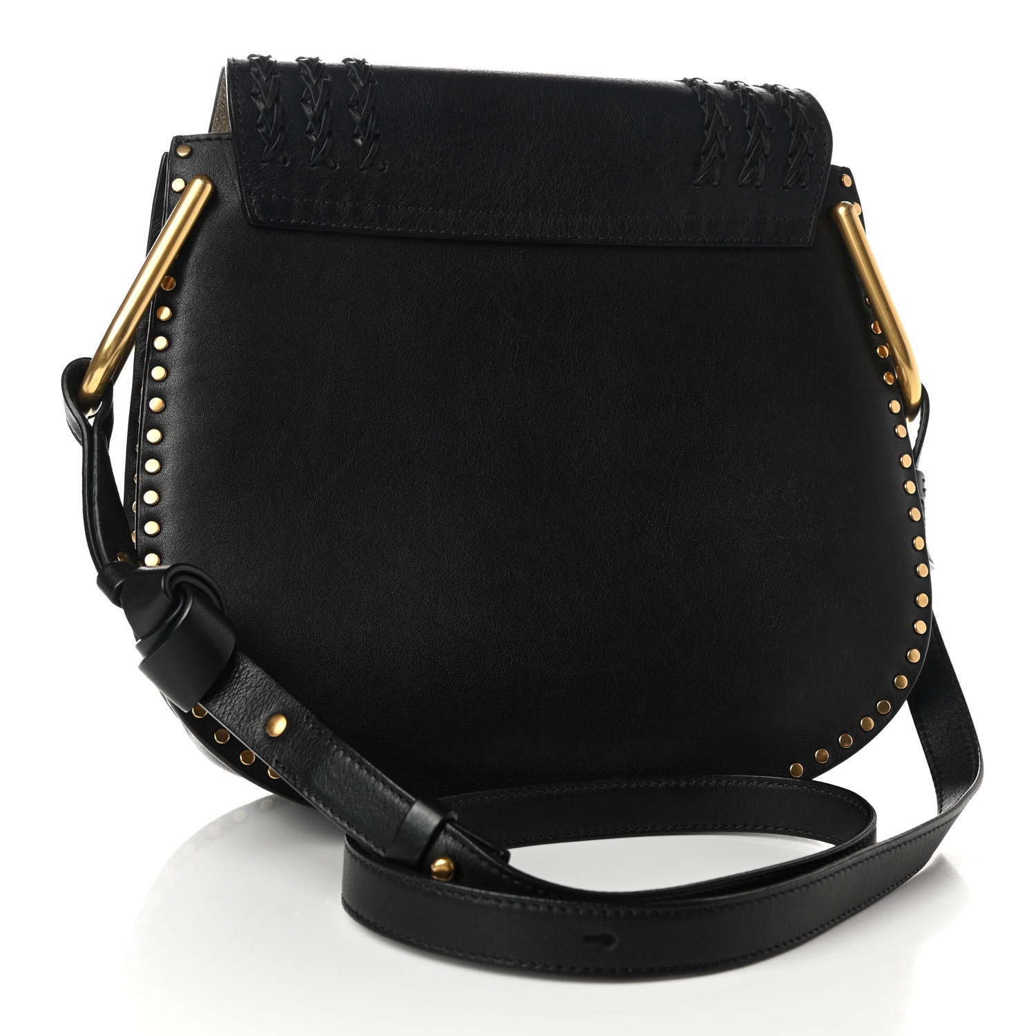 Chloe Calfskin Braided Medium Hudson Shoulder Bag Black 3 of 11