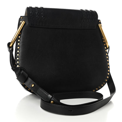 Chloe Calfskin Braided Medium Hudson Shoulder Bag Black 3 of 11