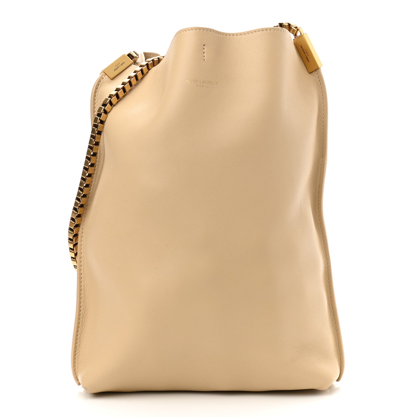 Smooth Calfskin Small Suzanne Hobo Ivory Natural
