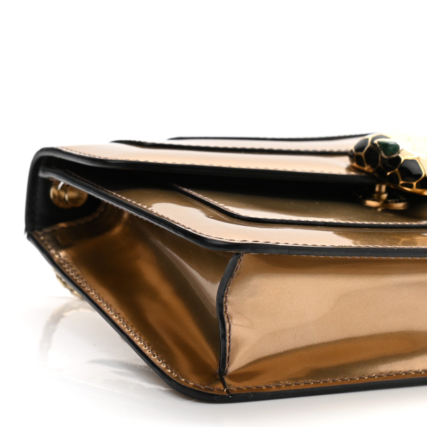 Bulgari Metallic Calfskin Serpenti Medium Crossbody Bag Bronze 8 of 9