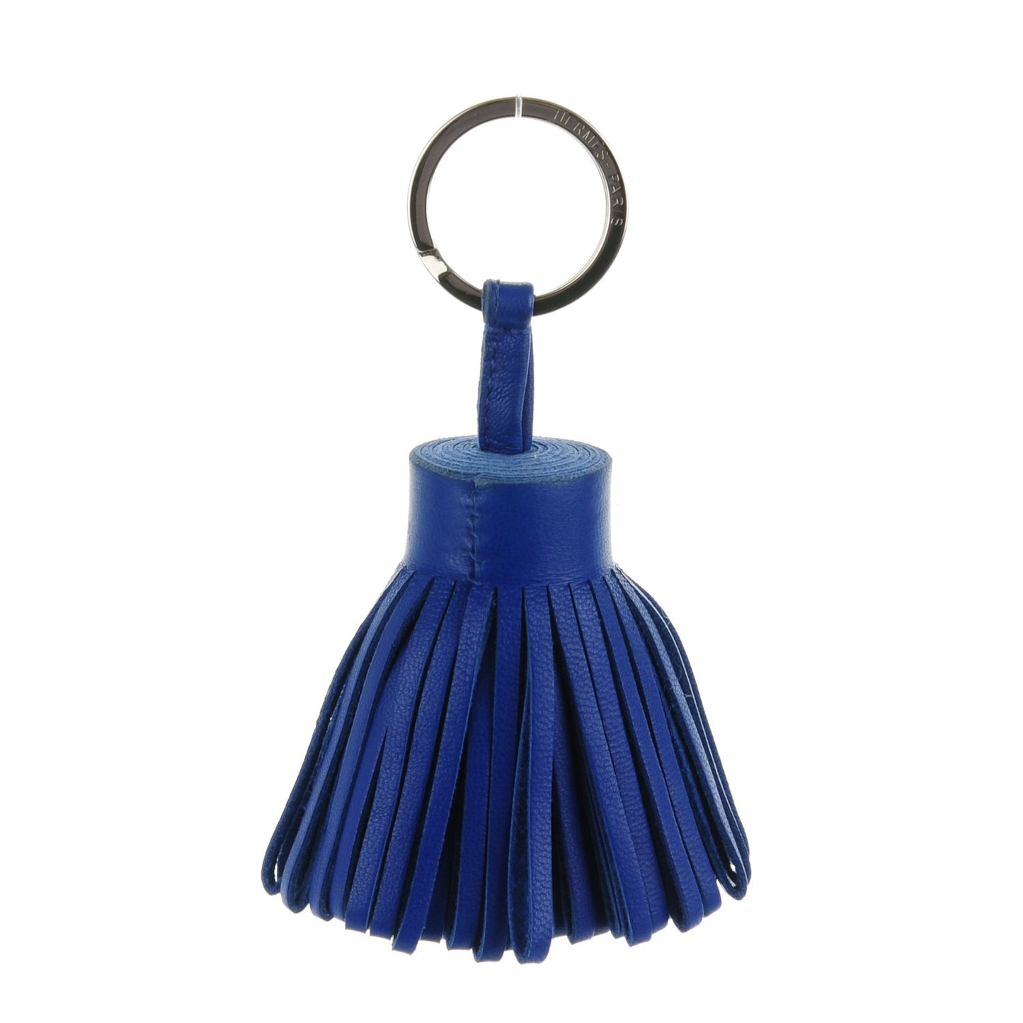 Lambskin Carmen Tassel Key Holder Bleu Electrique