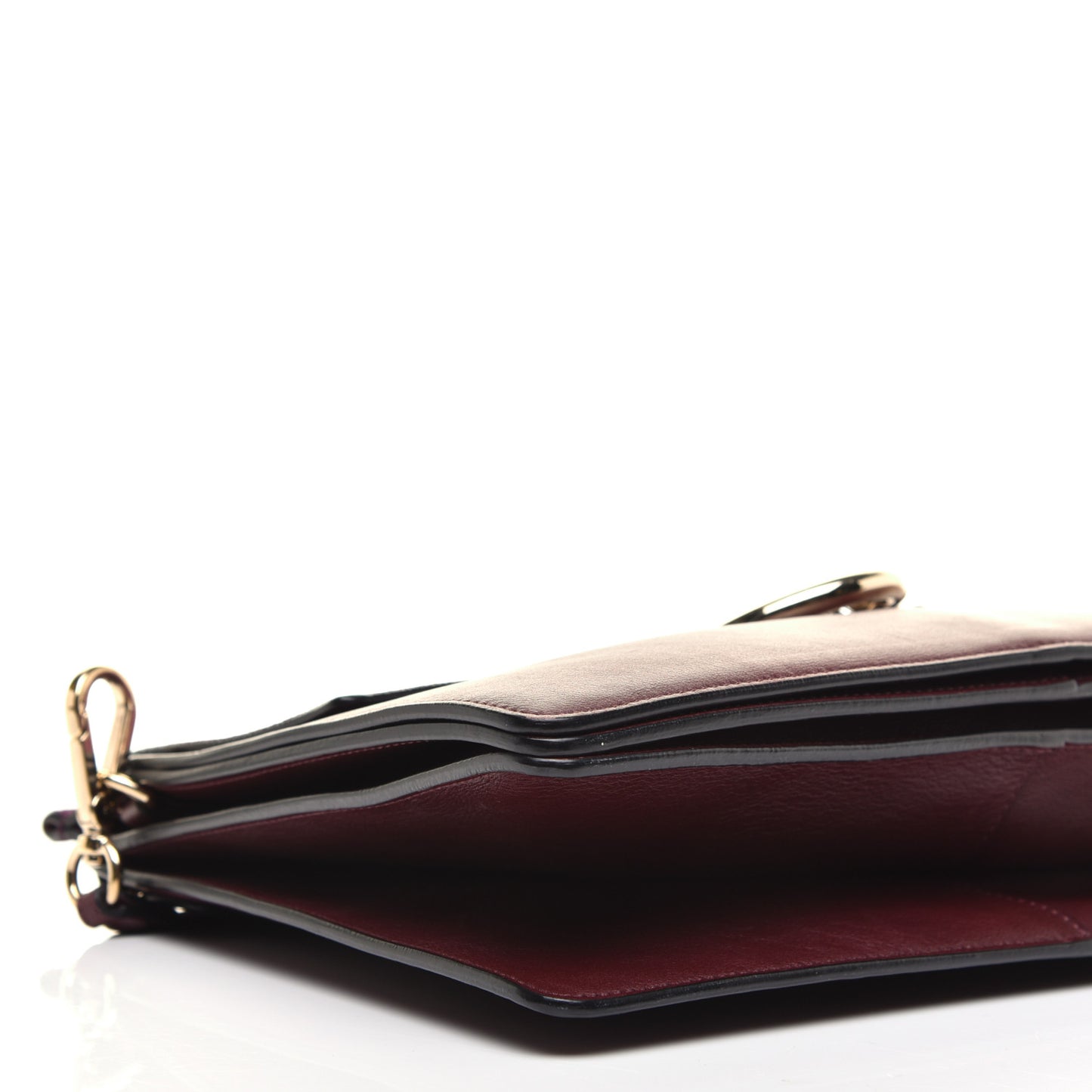 Calfskin Suede Medium Faye Shoulder Bag Dark Purple