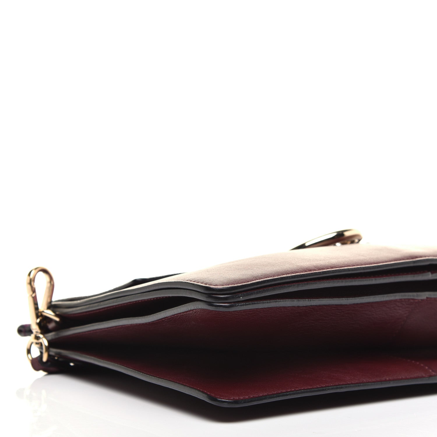 Chloe Calfskin Suede Medium Faye Shoulder Bag Dark Purple 7 of 10