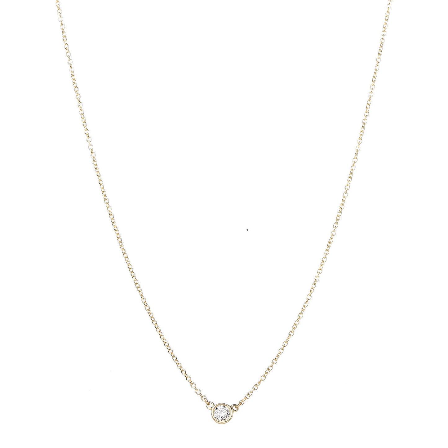 18K Yellow Gold Diamond .14ct Elsa Peretti Diamonds by the Yard Pendant Necklace