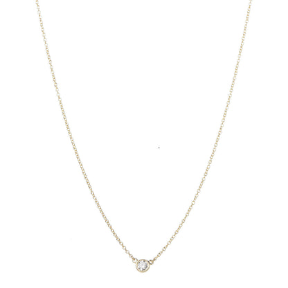 Tiffany 18K Yellow Gold Diamond .14ct Elsa Peretti Diamonds by the Yard Pendant Necklace 4 of 6