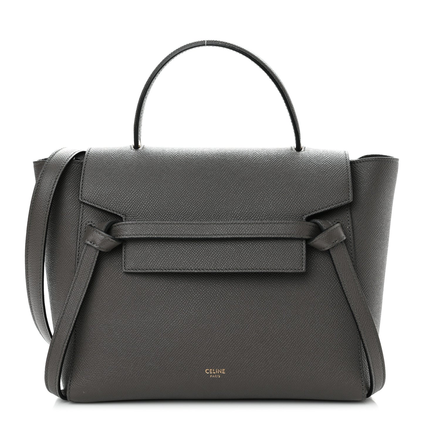 Baby Grained Calfskin Micro Belt Bag Grey