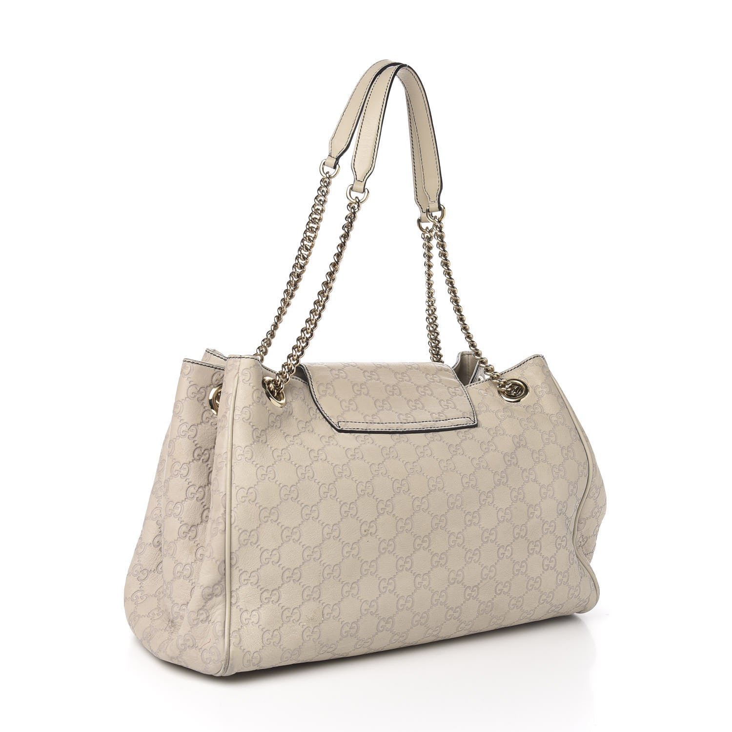 Gucci Guccissima Signature Medium Emily Shoulder Bag Mystic White 2 of 11