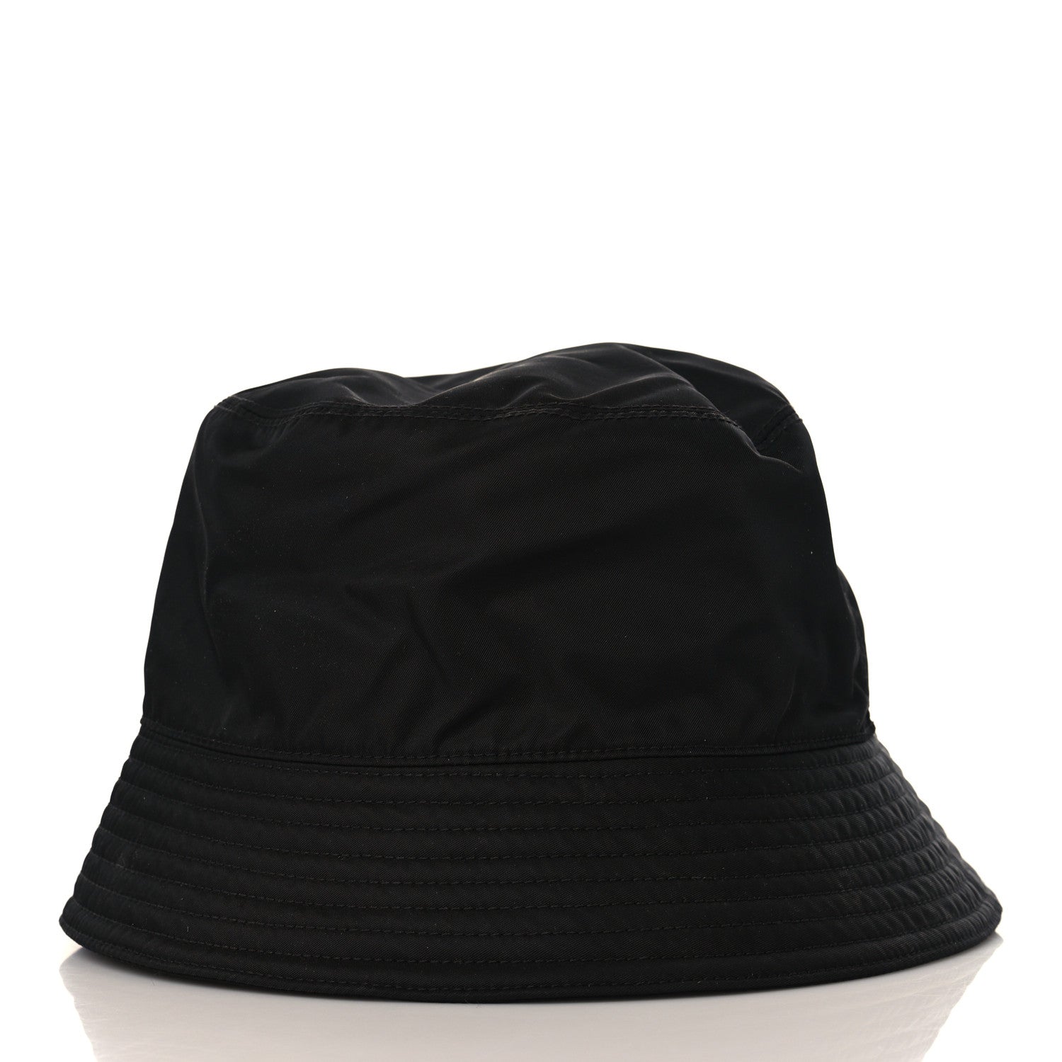 Prada Re-Nylon Metal Triangle Logo Mens Bucket Hat XL Black 5 of 7