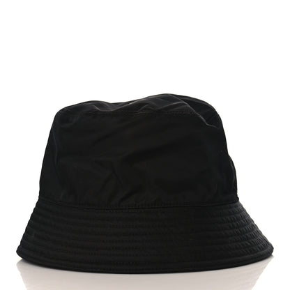 Prada Re-Nylon Metal Triangle Logo Mens Bucket Hat XL Black 5 of 7