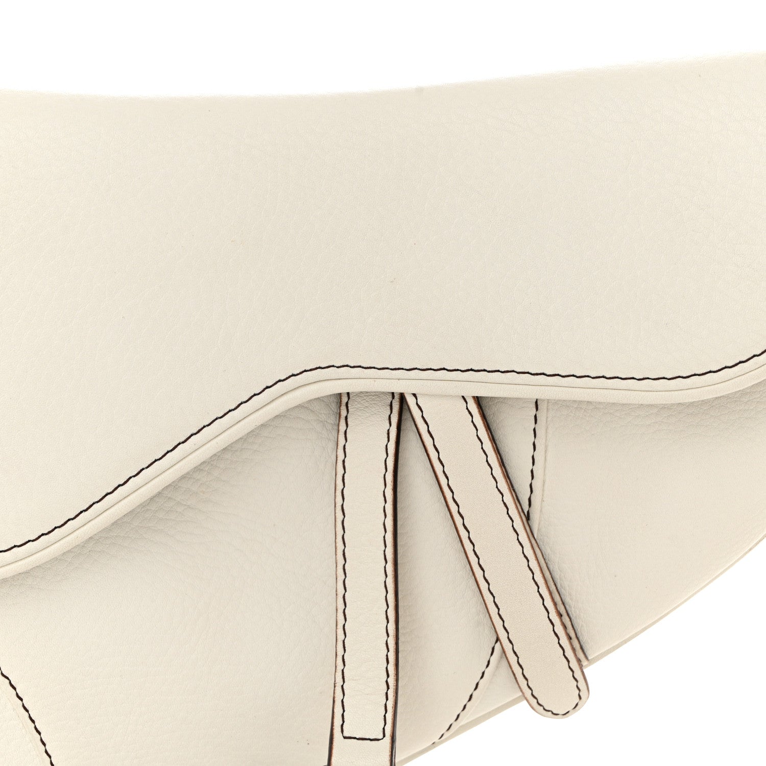 Christian Dior Calfskin Saddle Bag White 8 of 10