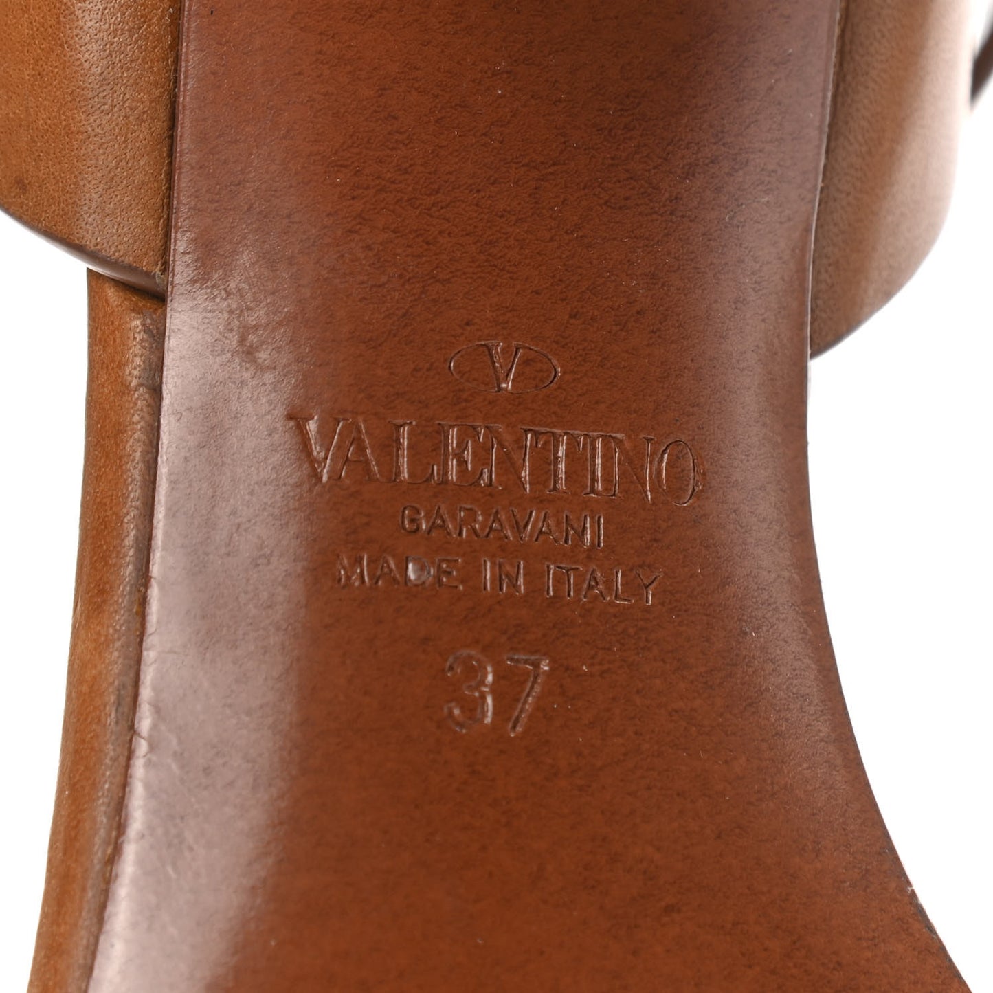 Calfskin VLogo 45mm Sandals 37 Cuoio