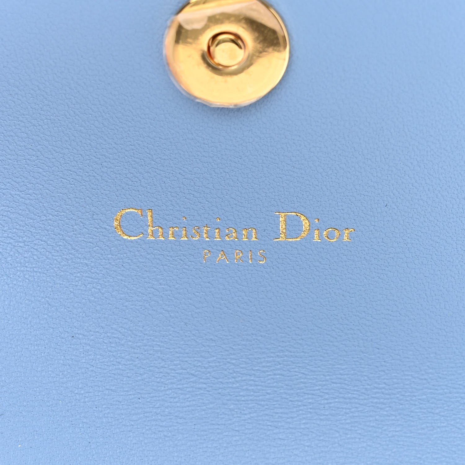 Christian Dior Grained Calfskin Cannage Caro Phone Pouch Holder Cornflower 6 of 10