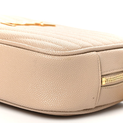 Saint Laurent Grain De Poudre Matelasse Monogram Mini Lou Camera Bag Dark Beige 10 of 10