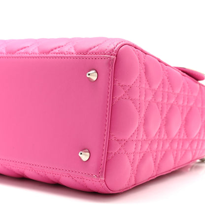 Christian Dior Lambskin Cannage Medium Lady Dior Pink 9 of 11