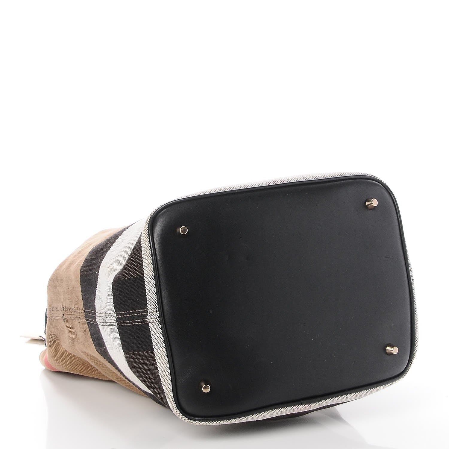 Burberry Canvas Mega Check Medium Susanna Hobo Black 5 of 10