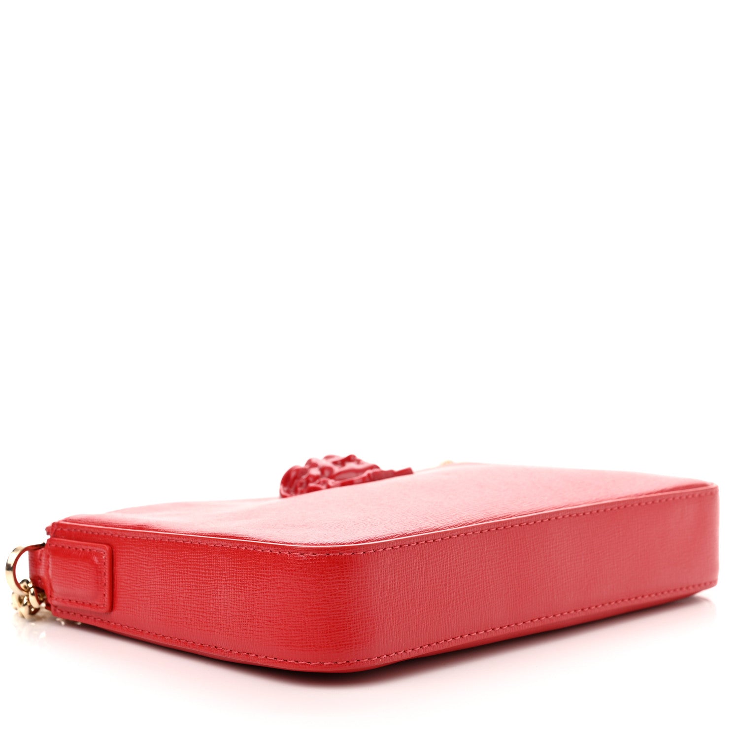 Versace Saffiano Calfskin Palazzo Chain Crossbody Red 4 of 11